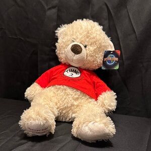 Universal Cream and Red Teddy Bear